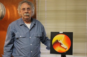 Native American artist Jerry Henry specializes in reclamation art. Henry’s work is on display at Vault Gallery in Catoosa, and he is one of the Native American artists regularly on-site to discuss his work with gallery visitors.