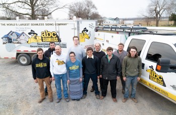 Left to Right- Justin Foreman, David Knepp, Ed & Leanna Yoder, Jacob Fultz-Roach, Dewy Plank, Jason Plank, Christopher Bontrager, Willie Detweiler, Joe Hershberger.