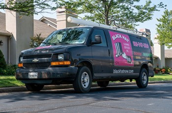 You can’t miss the Black Hat Cleaning van when it’s in your neighborhood.