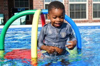 Brandy’s son, Isaac, is extremely comfortable in the water and has mastered his ISR skills, at only age 2.