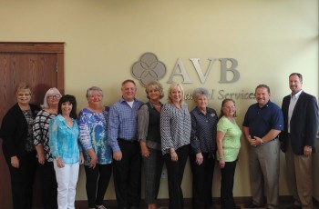 Pictured from left-to-right; Dorothy Ferguson (5 years), Kathy Pitts (10 years), Licia Kellerstrass (5 years), Jan Grogan (10 years), David Keith (15 years), Tammy Natekina (10 years), Kelley Rash (45 years), Carol Sue Willcutt (35 years), Carol Lemon (45 years), Doug Vangilder (5 years) and President and CEO, Ted Cundiff.