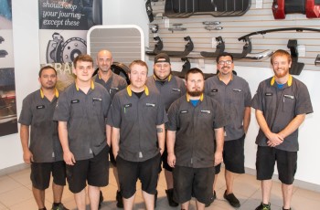 The Suburban Chevrolet’s Parts and Service team are friends you can count on when you need help with your auto needs.  Trust them to ensure you’re back on the road quickly and safely.  (pictured left to right) Justin Degraffenreid, Chase Frakes, Sam Baker, Zach Hallam, Justin Rexach, Darrell Matlock, Ben Petti, Colton Self.
