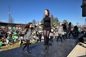 Dancers from the Goode Academy of Irish Dance.