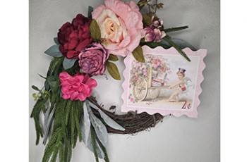 Shannon Mayville will design your original Valentine wreaths using high-quality materials and lots of love! Photos courtesy of An Array of Wreaths. January 2026.