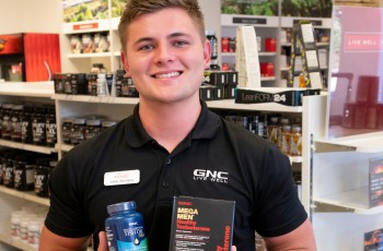 Tulsa Hills location manager Jake Burhans recommends triple strength fish oil to support heart, brain, skin, eye and joint health and Mega Men Healthy Testosterone multivitamins to promote circulatory health and provide omega-3.