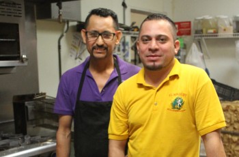 Staff at El Maguey, including Mario Camacho and Pablo Gonzalez, oversee the preparation of fresh menu items for customers.