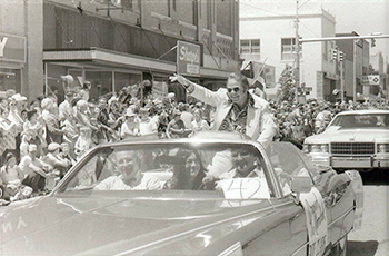 Rooster Days Grand Marshal Roy Clark circa 1970s.