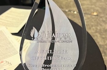 KBAB Award: The Keep Oklahoma Beautiful award for the 2022 Affiliate of the Year which was presented to Keep Broken Arrow Beautiful.