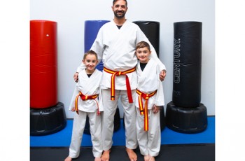 The Dark family enjoys their time training together at Martial Arts Academy in Owasso.