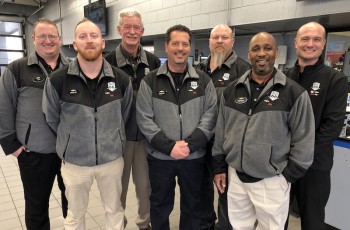 Service team (left to right): Lee Boyse, Phillip Padgett, Ken Adams, David Willard, Don Hardcastle, Mike Rener and Danny Jones.