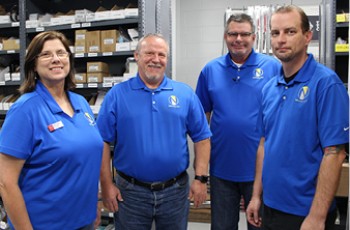 Parts team includes Shari Grady, Rich Strain, Parts Manager Rob Richmond and Dustin Capps.