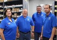 Parts team includes Shari Grady, Rich Strain, Parts Manager Rob Richmond and Dustin Capps.