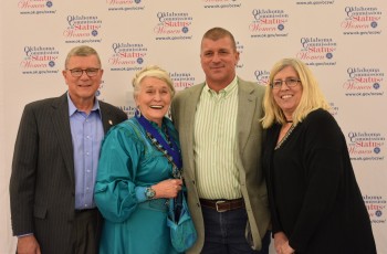 Ollie Starr with three of her four children, (L-R) Keith Austin, Allen Austin, and Dee Ann Mchenry.