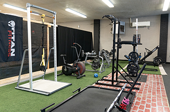 Logan and Paige hand-picked all of the equipment in the gym, including unique stations you won’t find at most gyms such as “his and hers bars” and the Muscle D 3D rack.