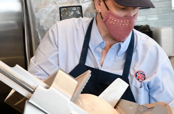 Kelly slices meats right in front of you when you place your order.