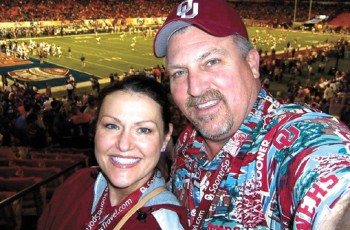 Jana and DeWayne at the OU Championship game.