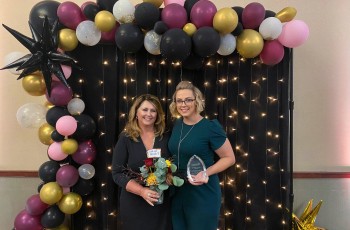 Ronica Warden of 5 Star Group KW Premier presented the 2021 Community Supporter award to Allison Dietzfeld.