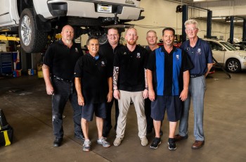 The Route 66 Chevrolet service advisor team (L-R) Don, Eddie, Phillip, Frank, David and Ken.