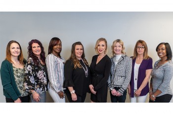 Accounting office (left to right): Jennifer Bambrough, Bellamy Garcia, Keyona Williams, Dawn Pepe, Trena McGill, Lisa Bambach, Marilyn Hull and Jerrica Owens.