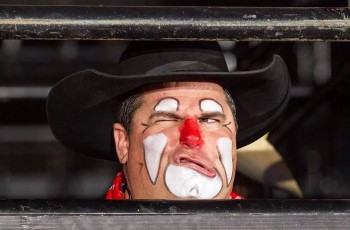 Cody Sosebee, official Rodeo Clown and Barrel Man.
