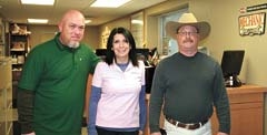 The service department at Bob Hurley RV: (L to R) 
Jarrod Holman, Cindy Grannemann and Brad Barr.