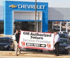 Kevin Copeland and Mike Griffin proudly announce South Pointe as the new Saturn factory authorized service dealer for Tulsa and ­surrounding communities.