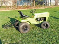 The Dynamark mower that will be raffled off.