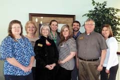 Canoe Brook staff members (L to R): Glenda Aery, Vonni Falkner, Cindy Baer, Crystal Guest, ­Jennifer Meeks, Anthony Fleming, Jim Colbert and Michelle Sitsler.