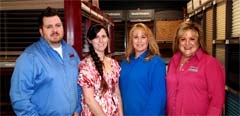 Brendan Cook, Karen Smith, Sharon Shamburger and Kristi Leverenz of Kimball Lighting &amp; Blinds.