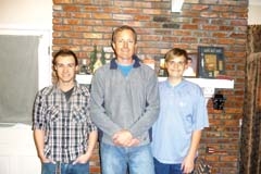 Doug Cole, owner of Cole\'s Quality Construction, with his sons, Jonathan and Joshua.