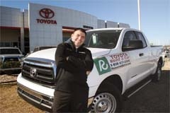 Patrick Hepner of Momentum Toyota heads the ­company’s newly expanded Toyota Rent a Car fleet, with nine Toyota models available.