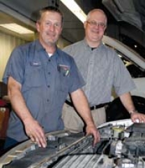 Lead Technician Dwayne David and Service Manager Phillip Nash set department standards high to ensure every customer’s satisfaction at South Pointe Chrysler Jeep Dodge.