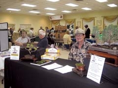Tom Howard, member of the Green Country Bonsai Society, mans their booth at last year’s Gardening Info Fair.