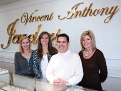 Vincent Anthony Jewelers owner Lonnie Iannazzo and staff members (L to R) Connie Hill-Tinsley, Ashley Taylor and Valorie Reynolds.