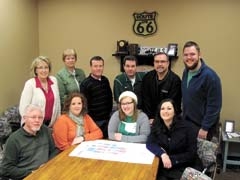 Committee members (front row, L to R): Cary Jester, Sarah Sharp, Emily Mahan, Nikki Scalf, (back row) Cindy Bissett, Dell Davis, Brian Callender, Bryan Bradley, Ron Burrows 
and Brandon Irby.