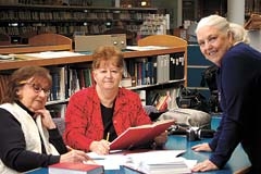 Will Rogers Library genealogy volunteers Farrell Prater, Glenda Hensen and Jan O'Brien are preparing their 2014 schedule.