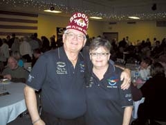 Event coordinator Rick Radloff and wife, Barbara, celebrate the largest wine festival in the state.