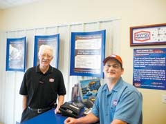 Luis Cruz and Steve Shearhart stand ready to help you maintain your vehicle at the new Aamco Total Car Care in Owasso.