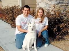 Jennifer Schneider, Jared Borgwardt and Kita of Anytime Pet Sitters.