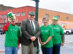 (L to R): Claremore Main Street  volunteers Dave McFall, Tim Wantland, Carolyn Peterson and Dale Peterson.