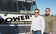 Owner Tim Burns and Tom Queally encourage all company employees to give back to the communities that have made Power Roofing so successful.