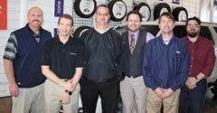 The South Pointe Chevrolet service team (L to R): Service Director Mike Maish, James Martin, Lee Goad, Justin Wiley, Steven Daniels and Daniel Clark.