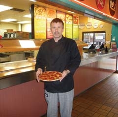 Jeff Dunnigan, manager of culinary research &amp; development, created the recipe for the new gluten-free pizza at Mazzio’s.