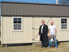 Carl Parson, owner of Inola Portable Buildings &amp; Pole Barns, with Manager Cass Benner and his daughter, Haley Benner.