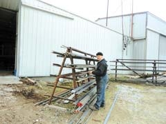 Jerry, Lucas Metal Works employee, hard at work.