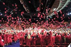 Union High School holds graduation services at ORU’s Mabee Center each year.