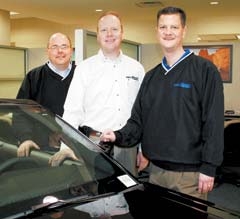 Service Manager Bill Duensing, General Manager Kelly Summers, and Bill Knight of Bill Knight Automotive in Tulsa continue the ­dealership’s focus on outstanding customer service.