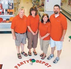 Owners Dan and Angie Mott and Tammy and Kevin ­Underwood invite you to explore the fun, festive options at Party Depot.