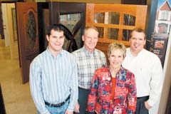 The sales staff at Consolidated Builders Supply can answer all your questions about doors and windows. (L to R): Jeff Willeford, Bill Price, Glenda Sanford and Gary Anthony.