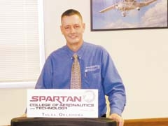 Mike Arnett, assistant regional manager of admissions for Spartan College of Aeronautics and Technology.